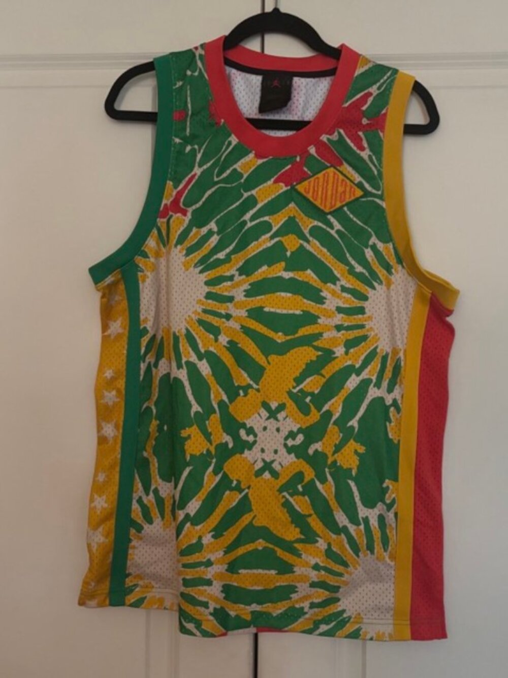 Air Jordan Sport DNA Basketball Jersey Green Yellow Mens